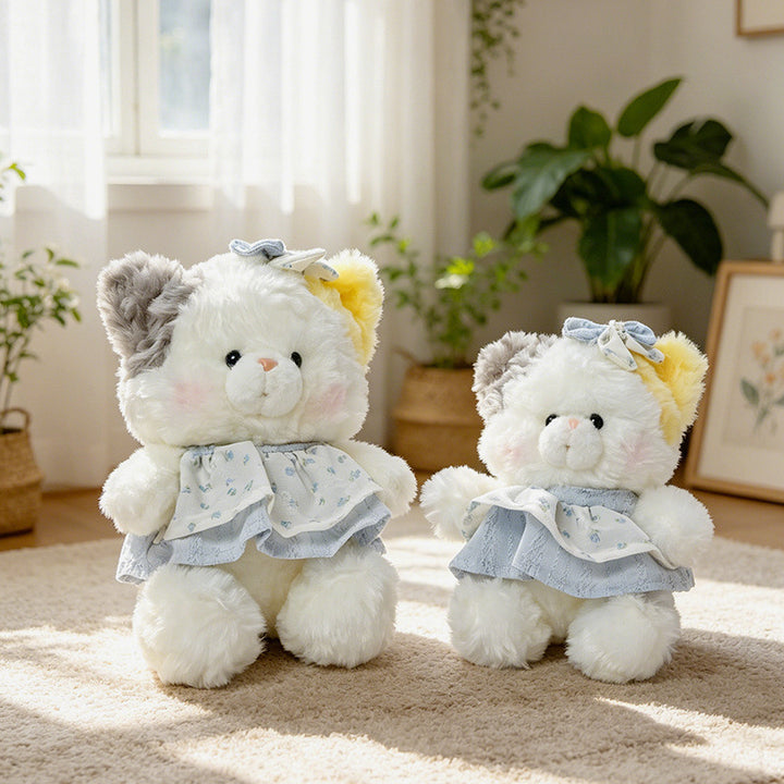 Plüschkaninchen Kostüm Sitzcuddler mit schlappen Ohren und gesticktem Gesicht Karnz