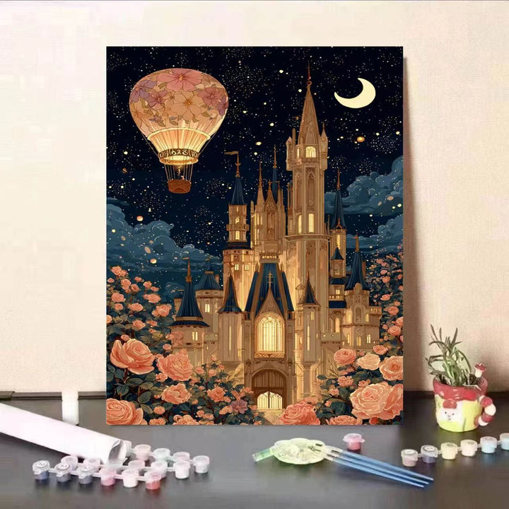 Fantasy Castle Malen nach Zahlen Leinwandset Karnz