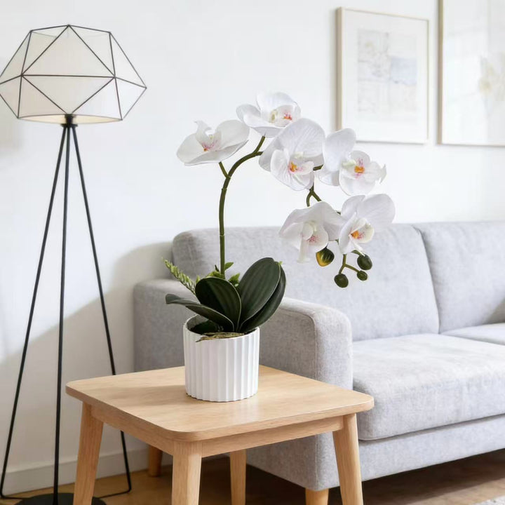 Realistische Kunst-Orchideenpflanzenanordnung