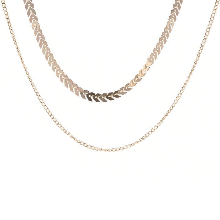 Gestuftes Chevron-Chain-Halsband Karnz