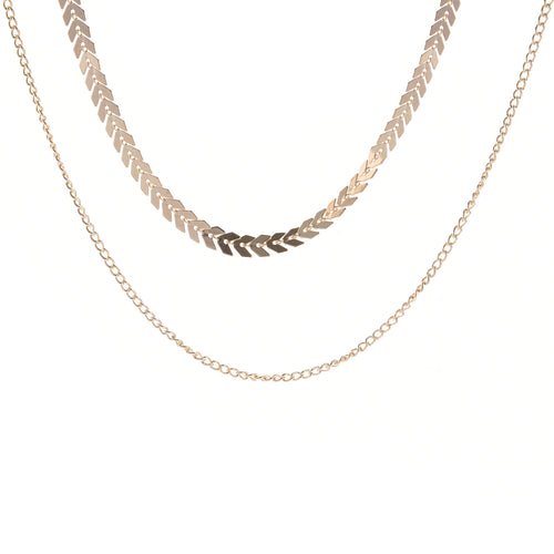 Gestuftes Chevron-Chain-Halsband Karnz