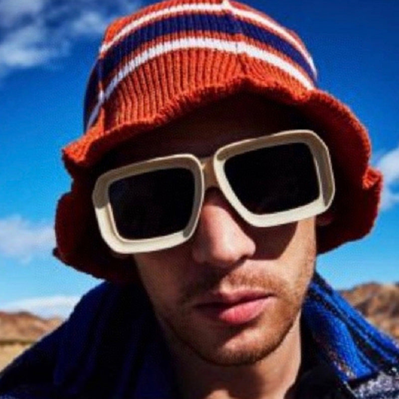 Damen modische Sonnenbrille mit eckigem Design und schickem Muster Karnz