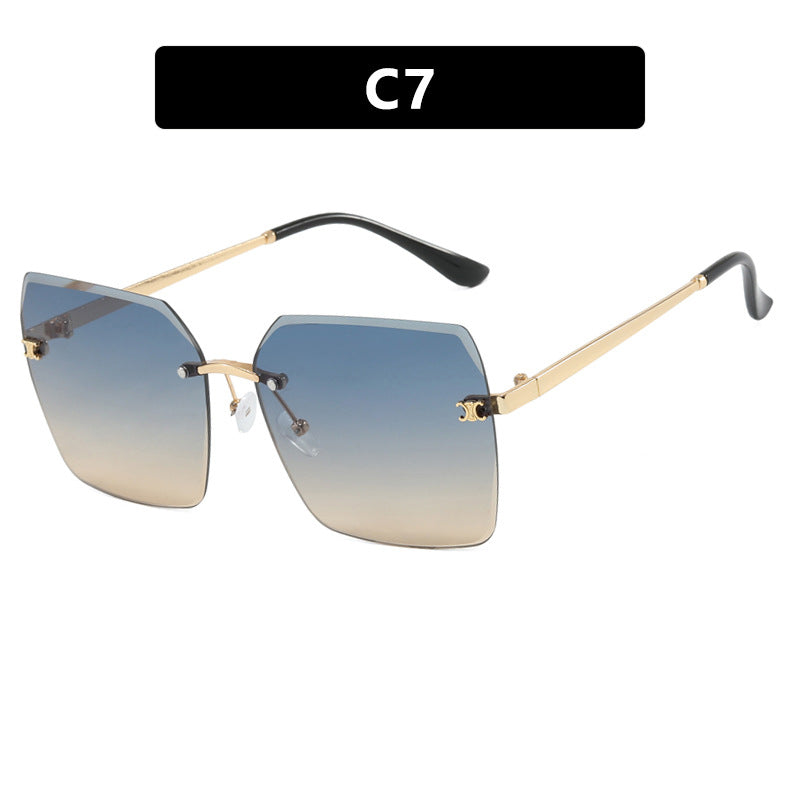 Damen quadratische Sonnenbrille im modernen Design mit filigranem Metallrahmen Karnz