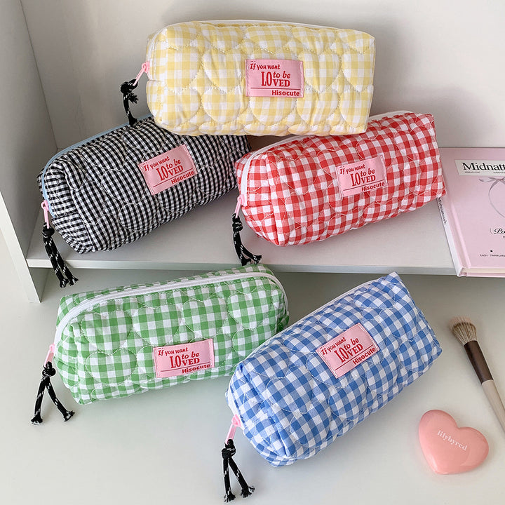 Gepatchtes Gingham Stiftetui Karnz