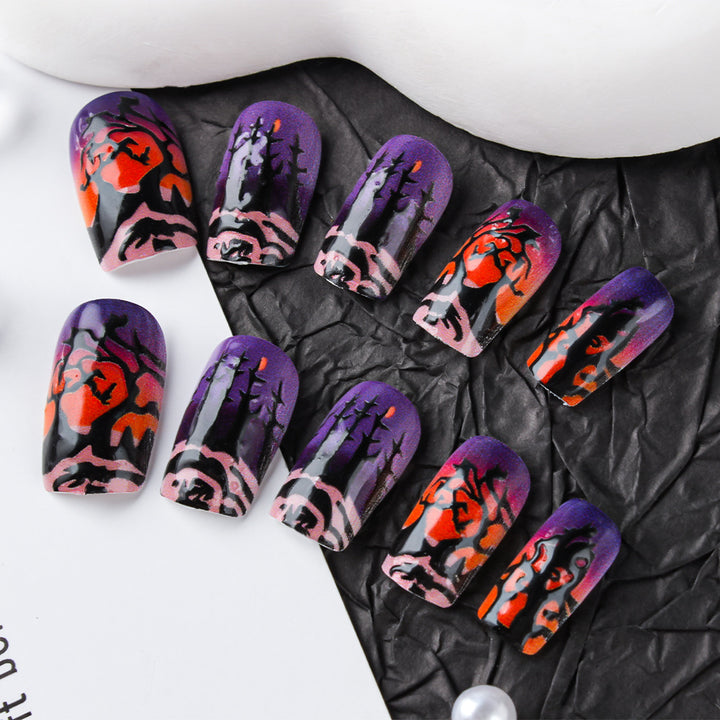 Spooky Night-Themen Gel-Nagelkunst Karnz