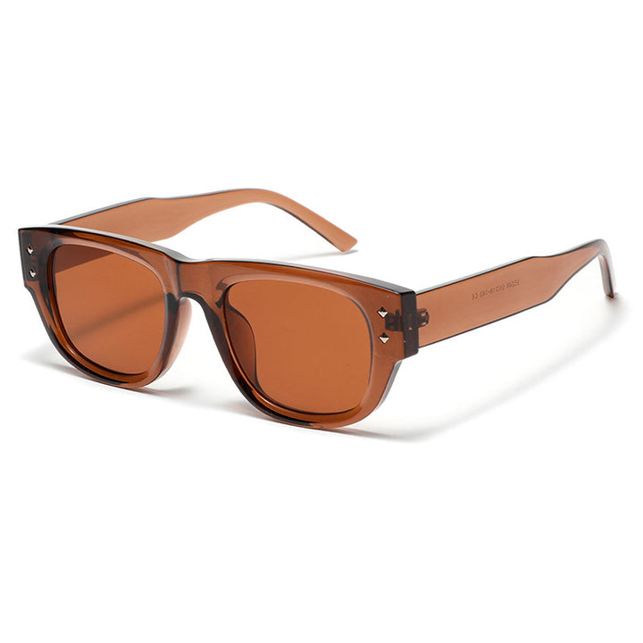 Damen modische Sonnenbrille im trendigen Rechteck-Design Karnz