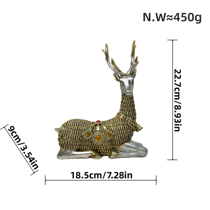Dekorative Hirschfigur mit Glitzerdetails Karnz