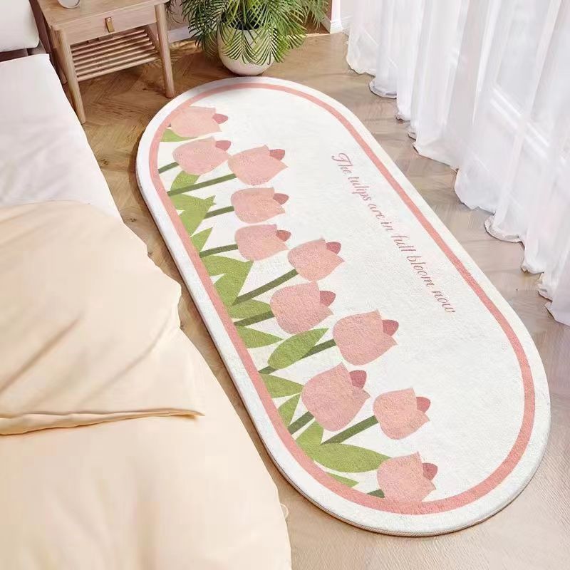 Eleganter Floraler Design Badezimmer Läufer Teppich