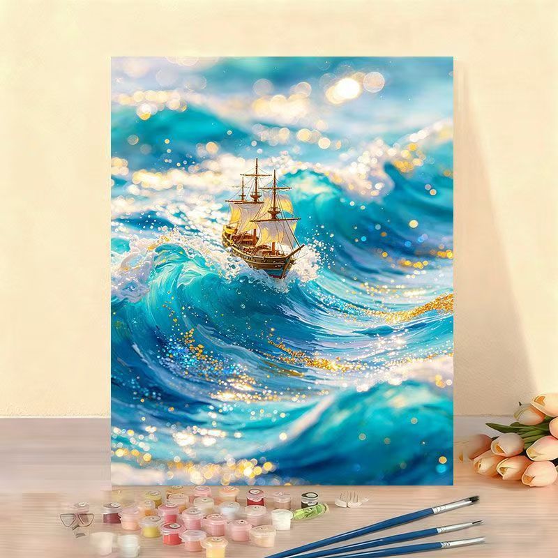 DIY Ocean Wave Malset Karnz