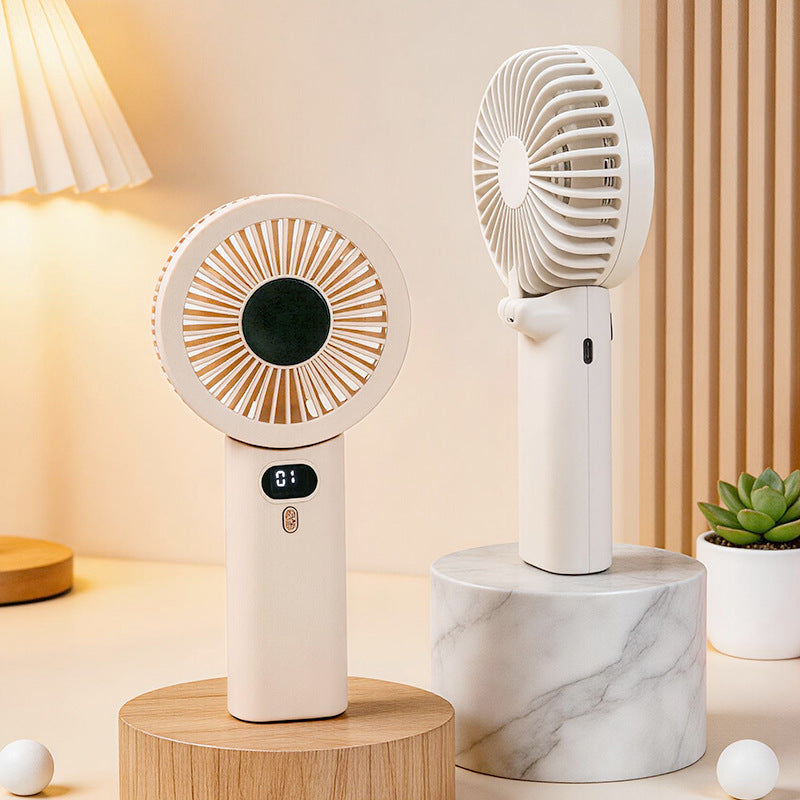 Damen Tragbarer Handventilator mit temperaturregulierender Anzeige Karnz
