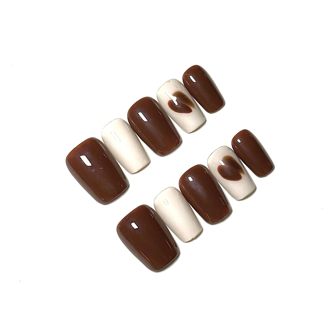Herz Akzent Press-On Nagelkunst Set