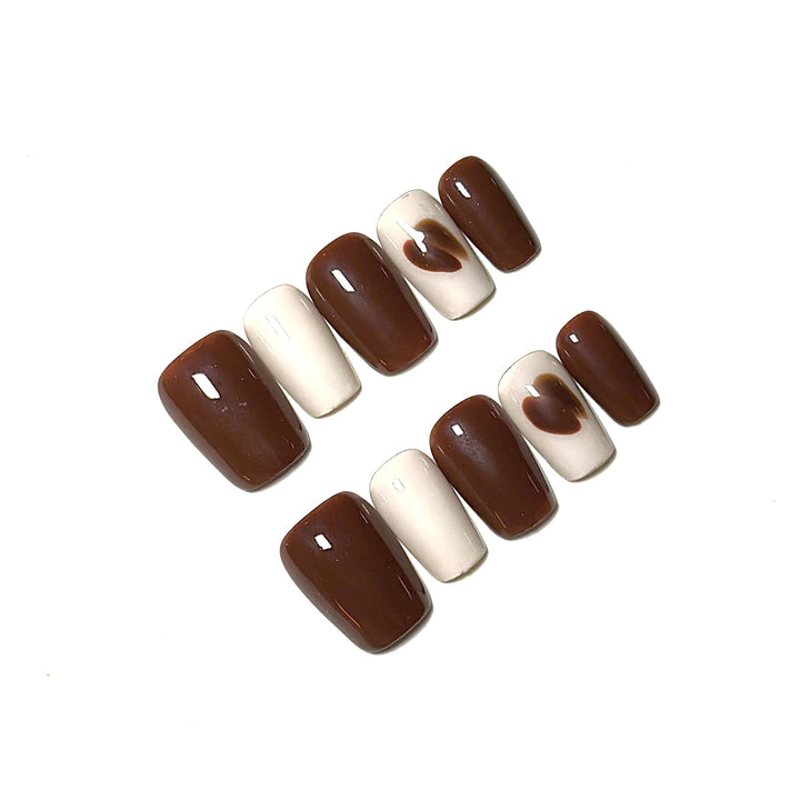 Herz Akzent Press-On Nagelkunst Set