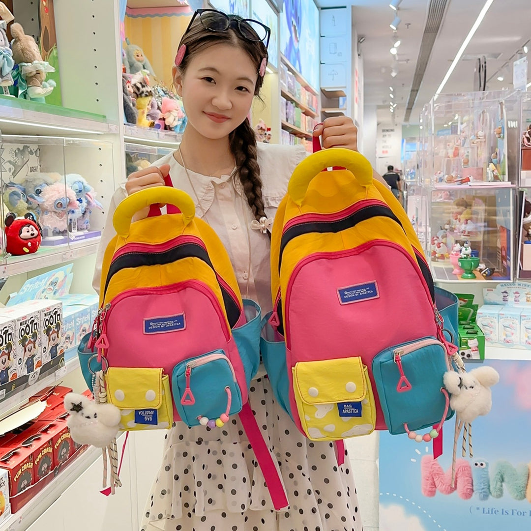 Bunter Mehrfach-Taschen Rucksack Karnz