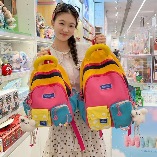 Bunter Mehrfach-Taschen Rucksack Karnz