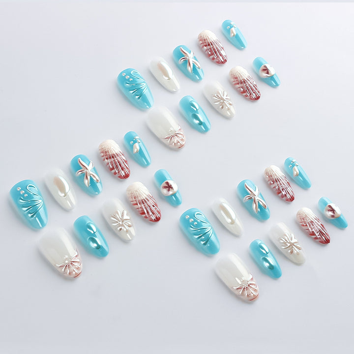Ozean-inspiriertes Gel-Nagelkunst-Set Karnz