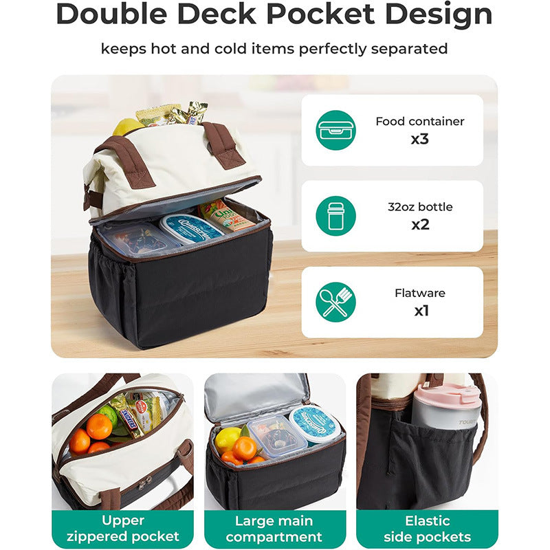 Isolierte Multi-Compartment Lunch Tote Karnz