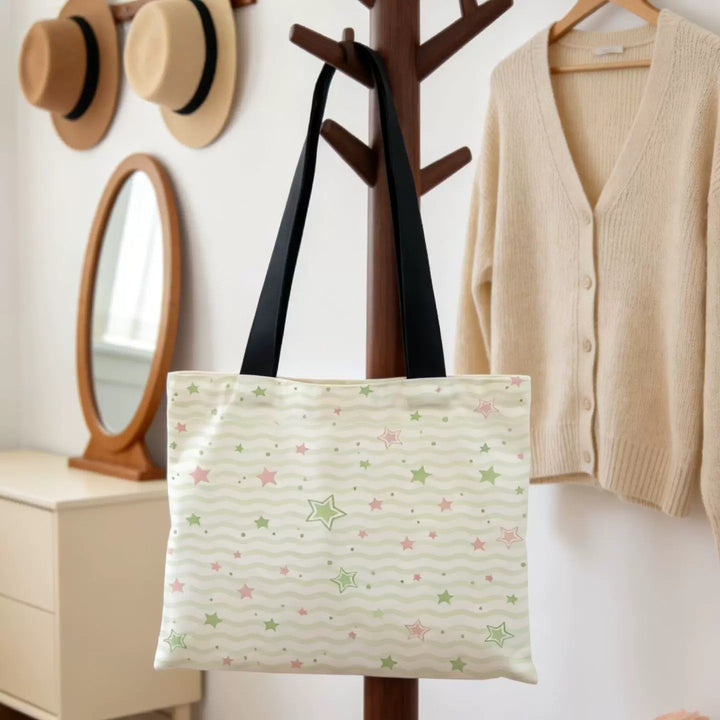 Elegante Sternmuster-Canvas-Tasche