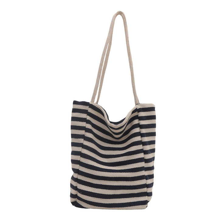 Lässige gestreifte Strandtasche