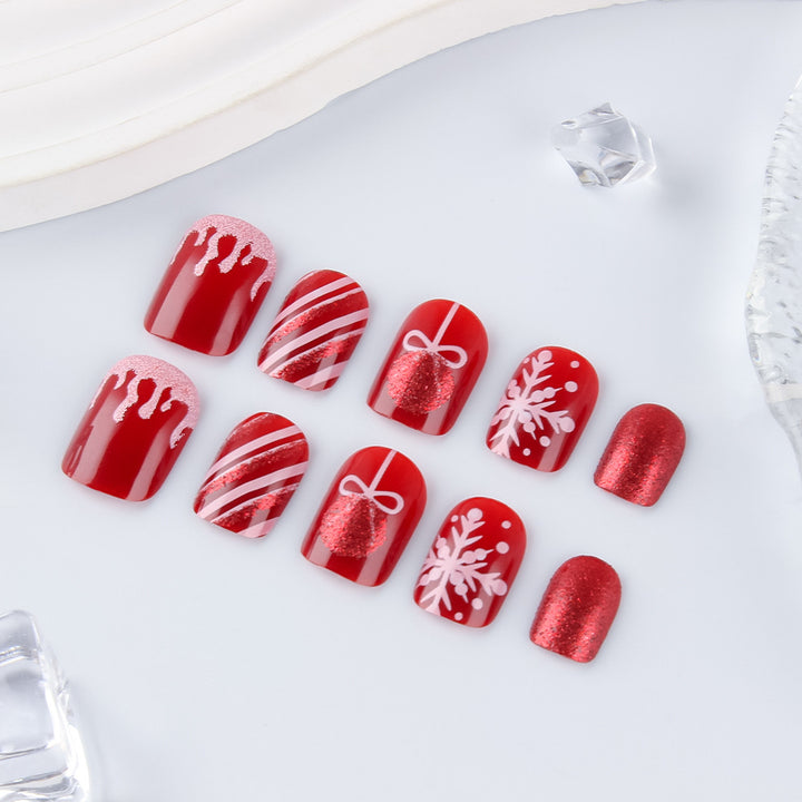 Festliche saisonale Glitzer-Nagelkunst Karnz