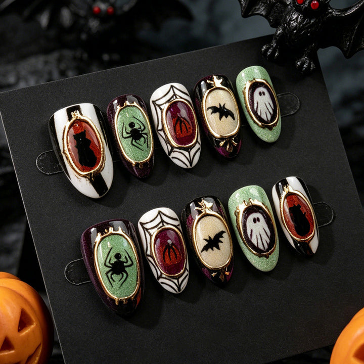 Themenbezogene Gothic Halloween Drucknägel