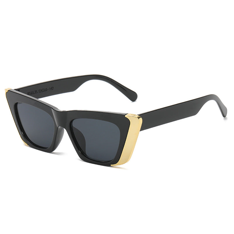 Damen modische Sonnenbrille mit eckigem Rahmen und luxuriösem Innenfutter Karnz