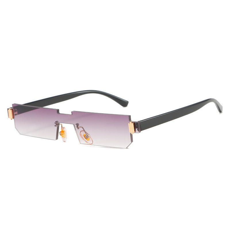 Damen modische geometrische Sonnenbrille mit feinem Rahmen Karnz