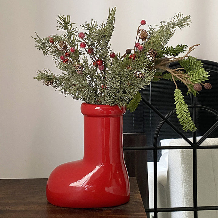Dekorative bootförmige Keramikvase