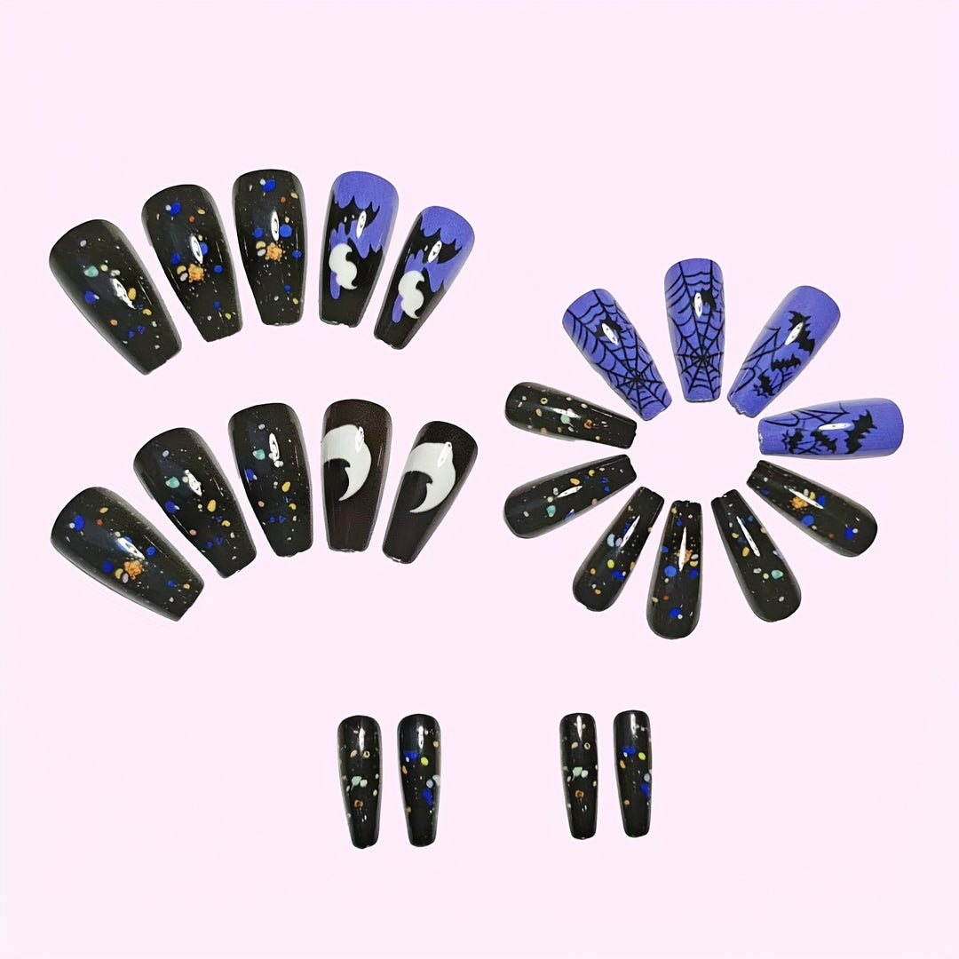 Halloween-inspiriertes thematisches Nagelkunst-Set