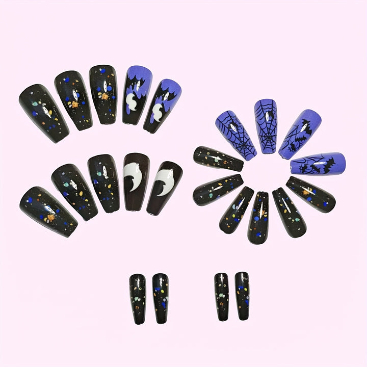 Halloween-inspiriertes thematisches Nagelkunst-Set