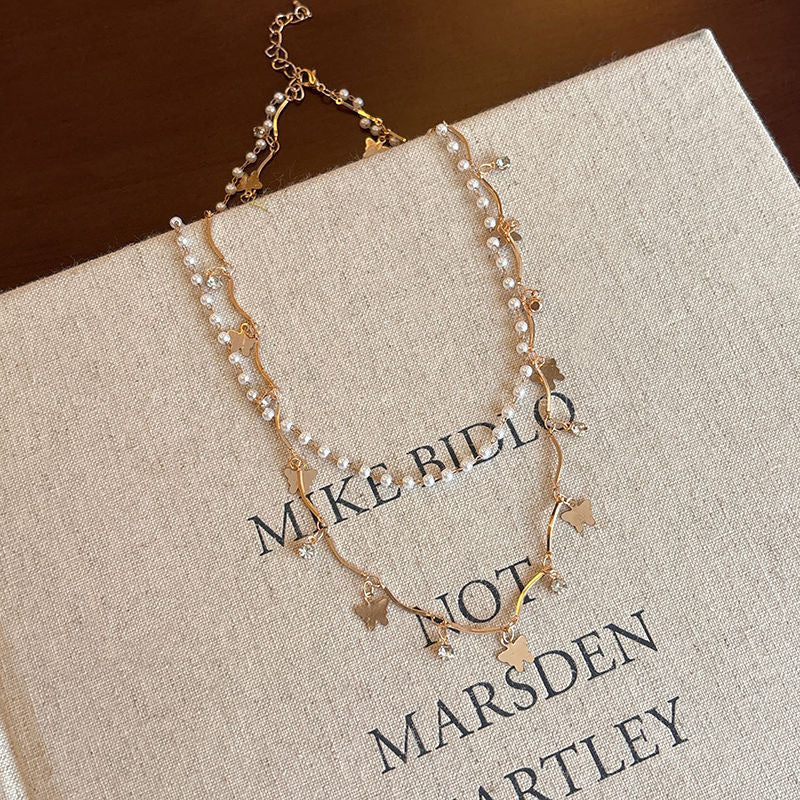 Gestuftes Opal- und Perlen-Halsband Karnz