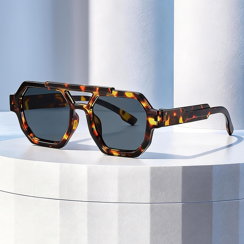 Stylische geometrische Rahmen Sonnenbrille Karnz