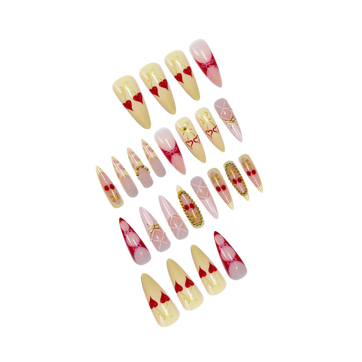 Dekorative Glam Nagelkunst Extensions Karnz