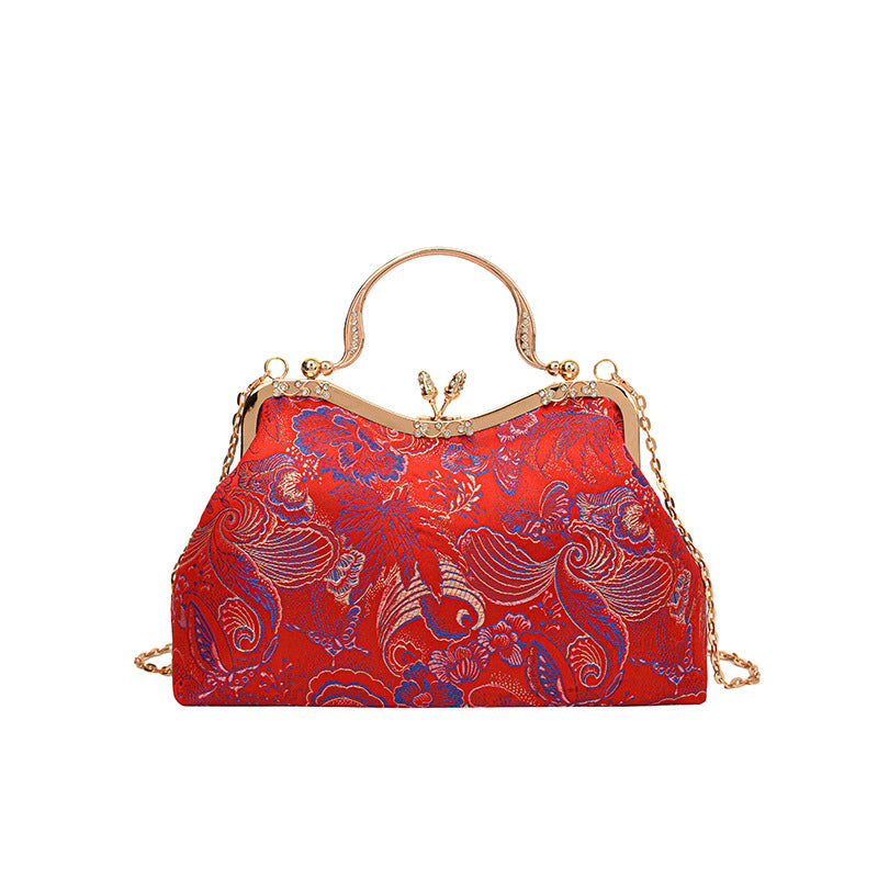 Elegante Vintage Blumen Clutch Tasche