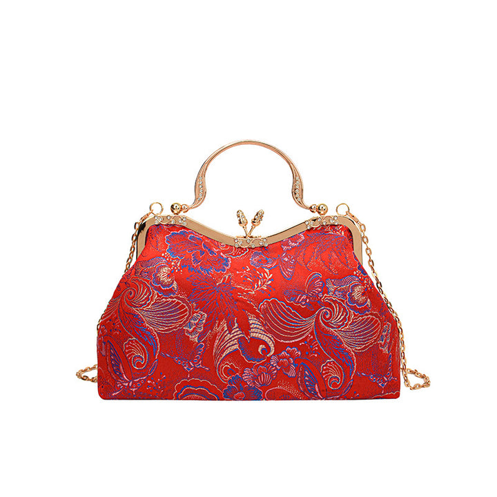 Elegante Vintage Blumen Clutch Tasche