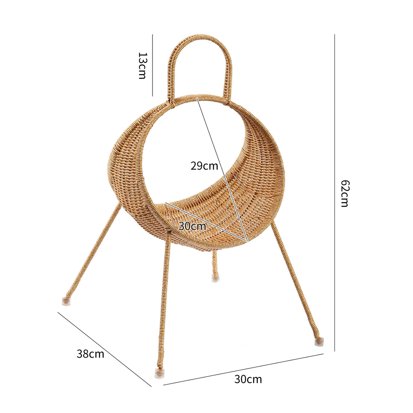 Unisex Designkorb mit geschwungener Form und ergonomischem Tragegriff Karnz