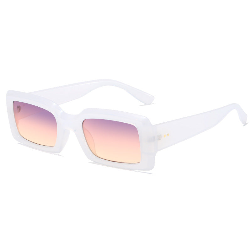 Damen stilvolle quadratische Sonnenbrille mit verspiegelten Gläsern Karnz