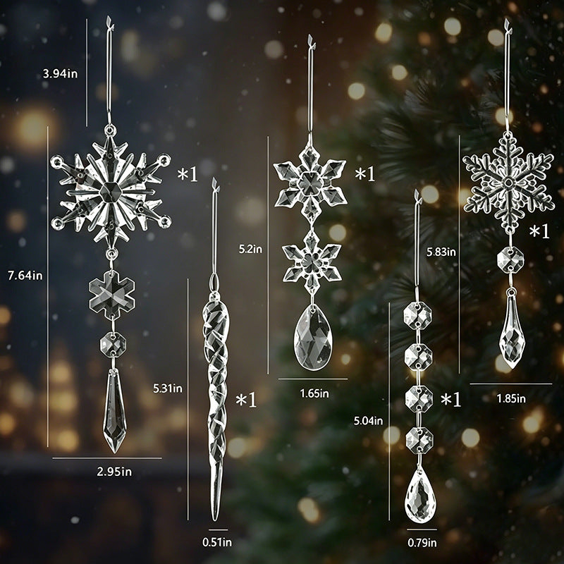 Kristall Schneeflocken Ornament Set