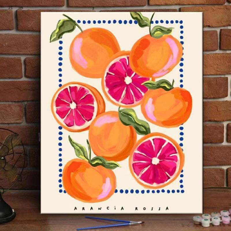 Pfirsichblüte dekorativer Leinwand-Kunstdruck Karnz