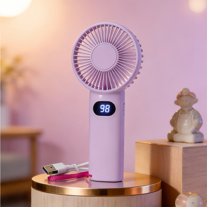 Damen Tragbarer Handventilator mit digitaler Geschwindigkeitsanzeige Karnz 1781544653