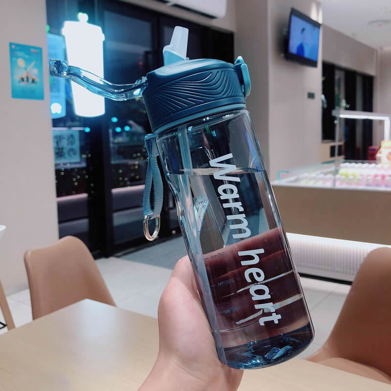 Damen Praktische Trinkflasche mit Tragegriff und Auslaufschutz Karnz