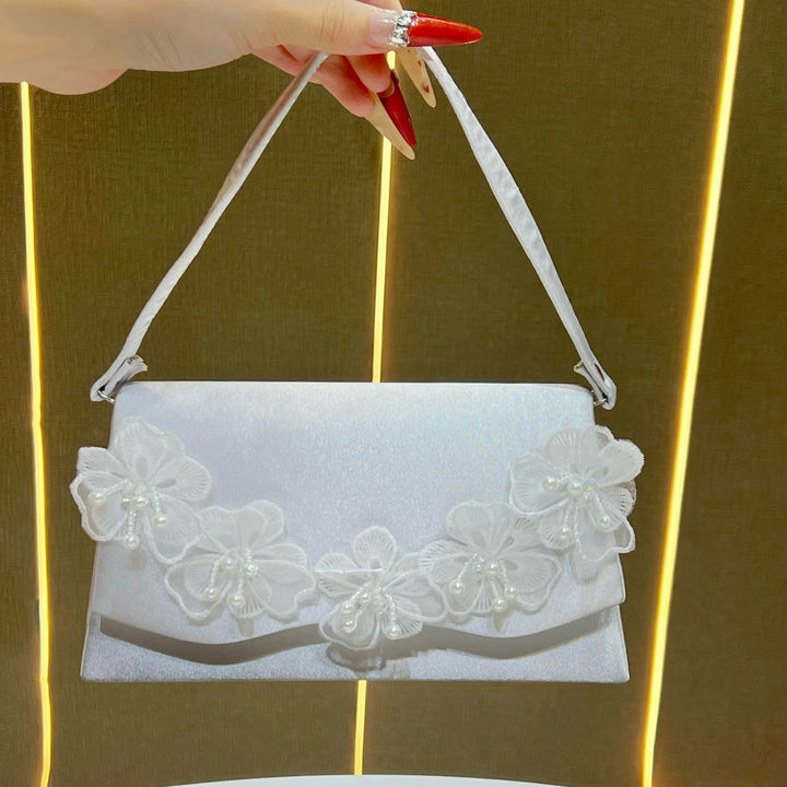 Blumenakzent Abendhandtasche
