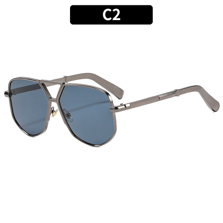 Geometrische Übergroße Piloten-Sonnenbrille  1787664349