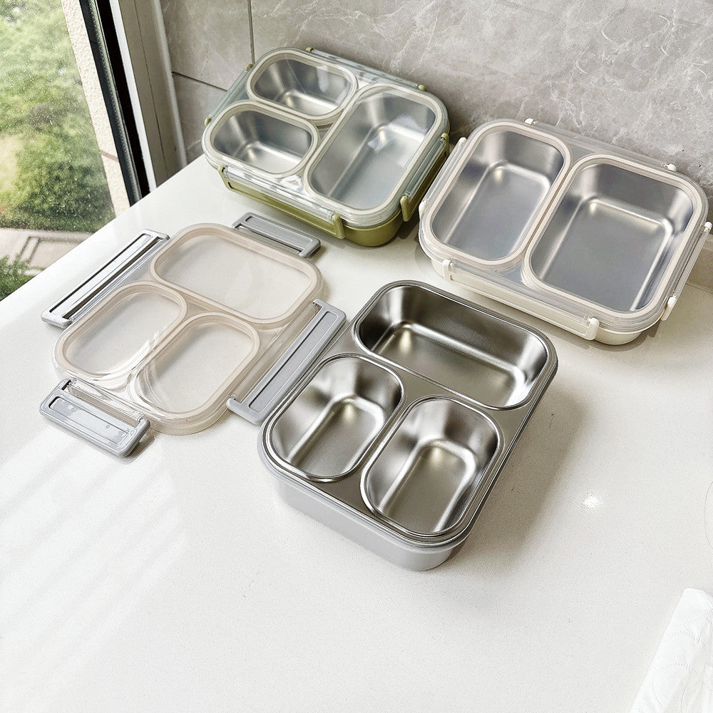 Dual-Compartment Stahl Lebensmittel Aufbewahrungsbehälter