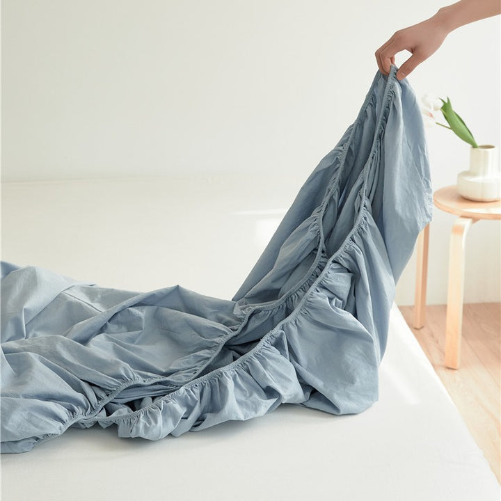 Elastisches Spannbettlaken aus Baumwoll-Jersey mit extra tiefem Bund und Rundumgummi