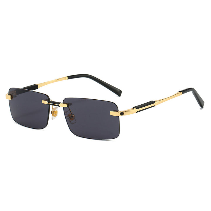 Damen Sonnenbrille im modernen rechteckigen Design mit luxuriösen Metallelementen Karnz