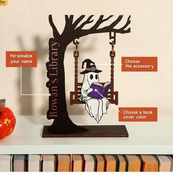 Verspielte Halloween-Geister- und Katzen-Dekoration Karnz