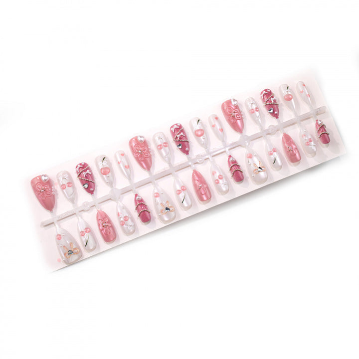 Künstlerisches 3D Blumen Nageldesign Set