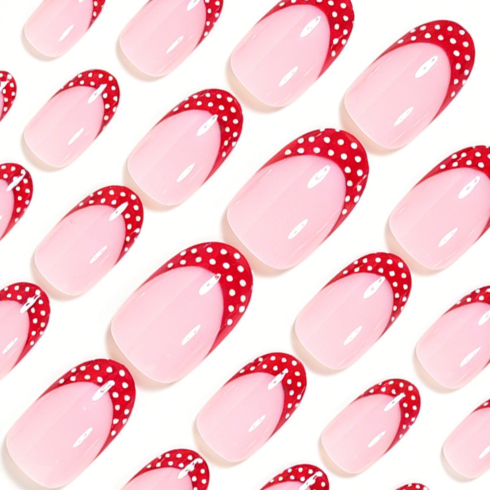 Dekoratives French Tip Nagelkunst Set Karnz
