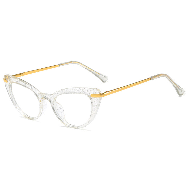 Damen Cat-Eye Sonnenbrille mit glanzvollem Metallrahmen Karnz