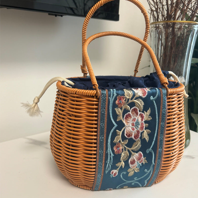 Bestickte Gewebte Handtasche Karnz